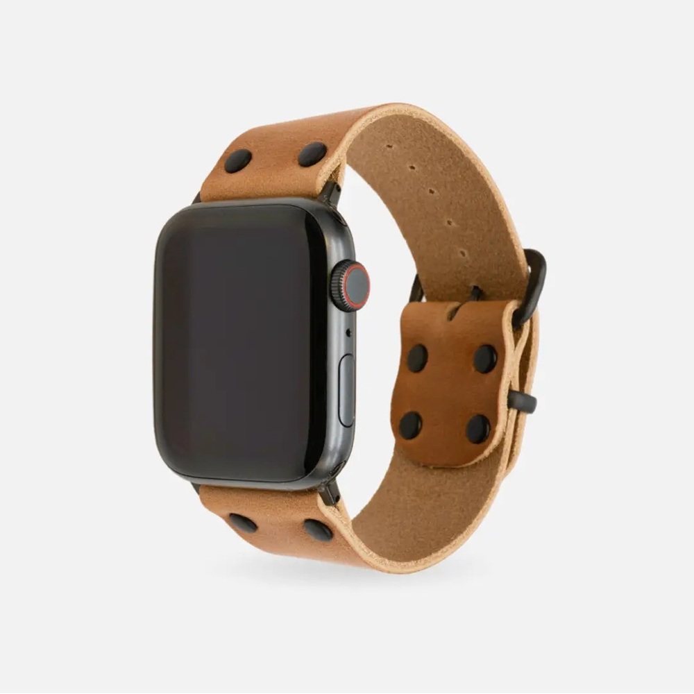 Natural Leather Apple Watch Band - Picture 2 of 2